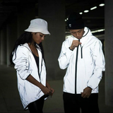 Reflective waterproof windbreaker